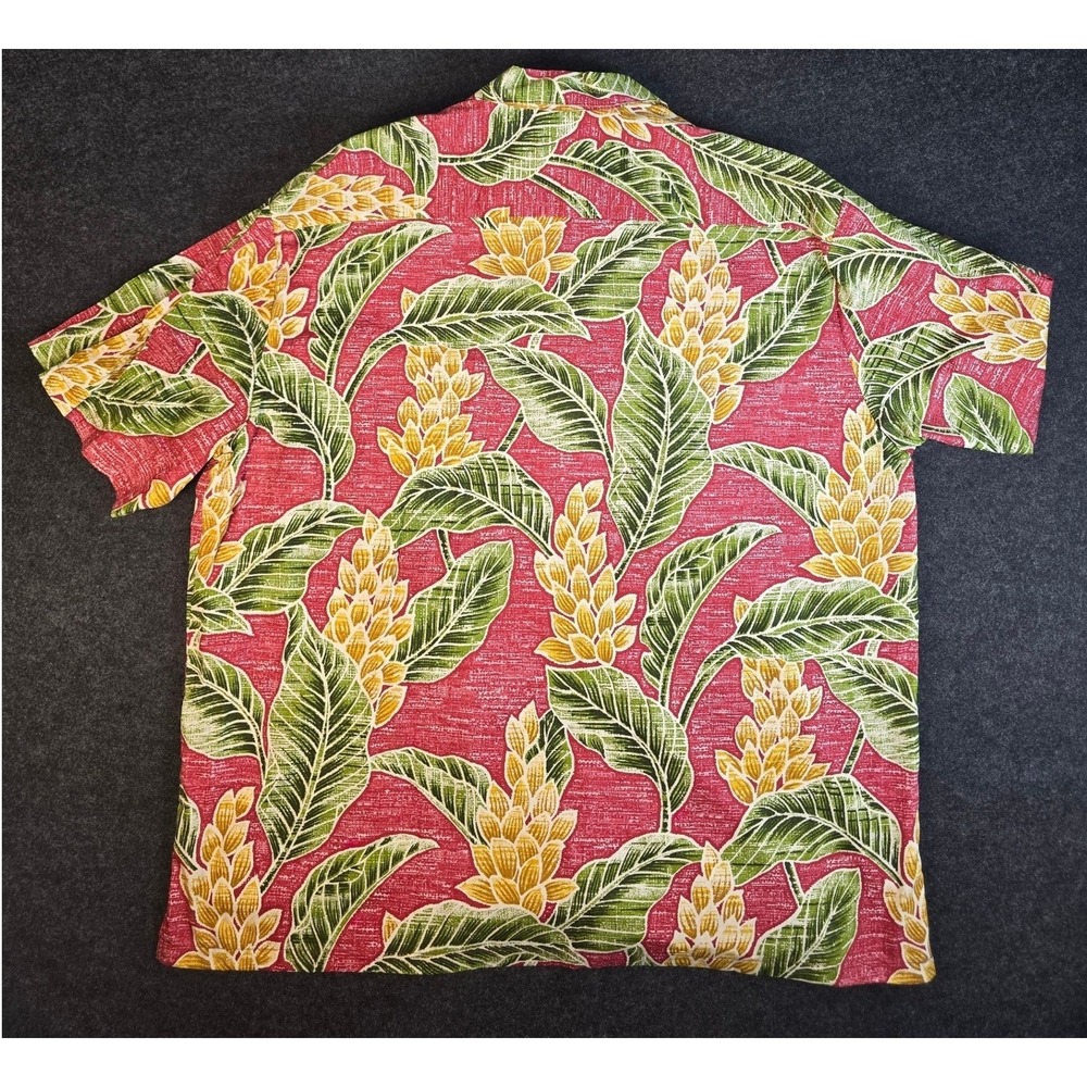 Vtg Hilo Hattie Men's Red Yellow Floral Hawaiian Shirt Made in Hawaii Size 3XL - Picture 6 of 9